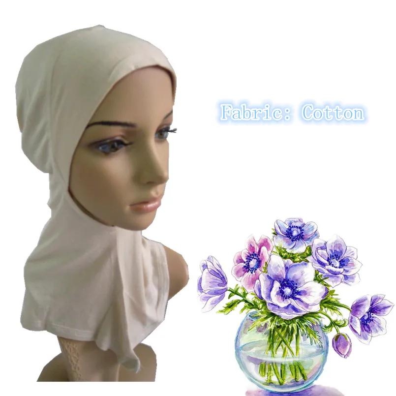 mu1141 Classic Cotton Retail Muslim Inner Hat Solid Color Under Caps Islamic Underscarf | Тематическая одежда и униформа
