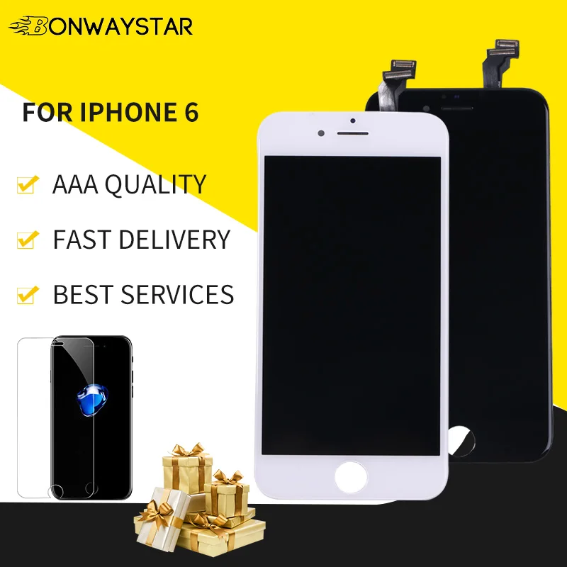 

AAA+++ Quality LCD Display For iPhone 6 6G Touch Screen Digitizer Assembly Replacement No Dead Pixel +Tempered Glass free ship