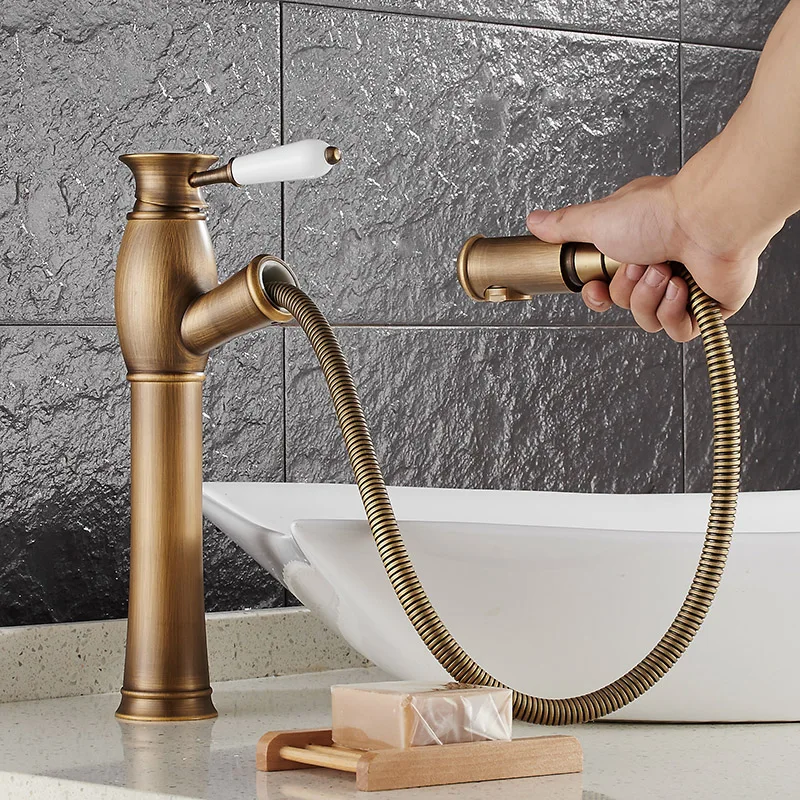 Free Shipping deck mounted Antique brass water faucet Bathroom Basin faucet Mixer Tap Luxury Sink Faucet Pull Out Shower Head
Free Shipping deck mounted Antique brass water faucet Bathroom Basin faucet Mixer Tap Luxury Sink Faucet Pull Out Shower Head