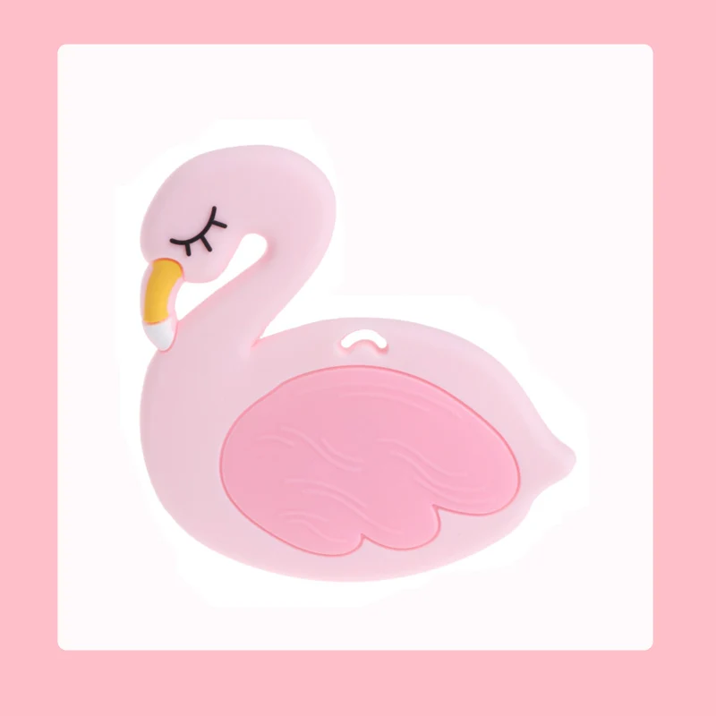 1pc Swan Baby Teether Flamingo Accessories Silicone Teether Baby Shower Gift Biting Toys Food Grade Silicone Teether Necklack
1pc Swan Baby Teether Flamingo Accessories Silicone Teether Baby Shower Gift Biting Toys Food Grade Silicone Teether Necklack