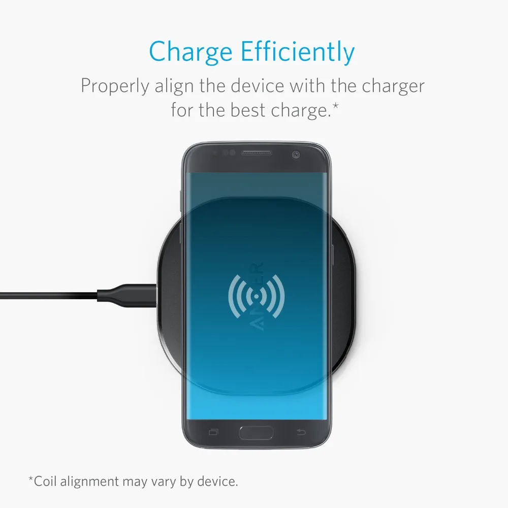 Anker Wireless Charger Charging Pad for iPhone Nexus and Other Devices, Provides Fast-Charging for Galaxy and Note 5 etc
Anker Wireless Charger Charging Pad for iPhone Nexus and Other Devices, Provides Fast-Charging for Galaxy and Note 5 etc