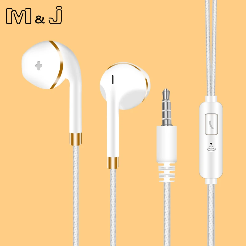 Наушники вкладыши M & J для iPhone 6s 6 5 Xiaomi гарнитура громкой связи басовые наушники