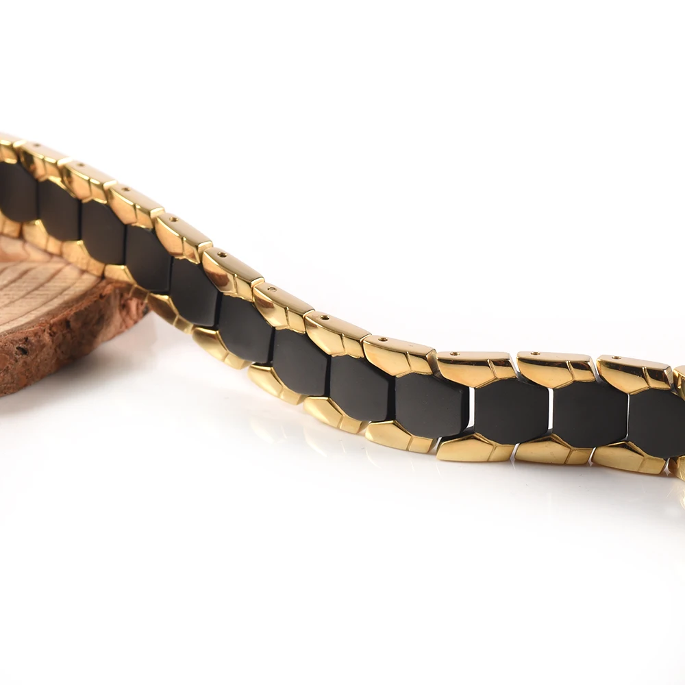 Wollet Jewelry Health Care Healing Energy Bio Magnets Pure Titanium Magnetic Bracelet for Men Gold Black Color Plated Two Row
Wollet Jewelry Health Care Healing Energy Bio Magnets Pure Titanium Magnetic Bracelet for Men Gold Black Color Plated Two Row