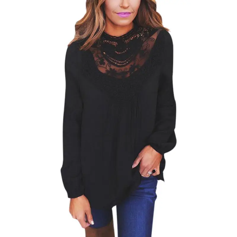 Women Chiffon Blouses Hollow out Crochet Shirts Long Sleeve Tops Lace Blouses Blusas
Women Chiffon Blouses Hollow out Crochet Shirts Long Sleeve Tops Lace Blouses Blusas