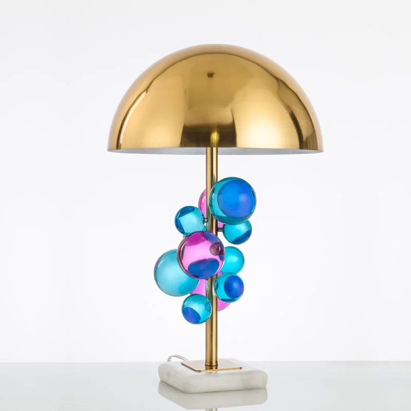 New table lamp colored crystal ball Nordic modern golden marble lamp for living room
New table lamp colored crystal ball Nordic modern golden marble lamp for living room