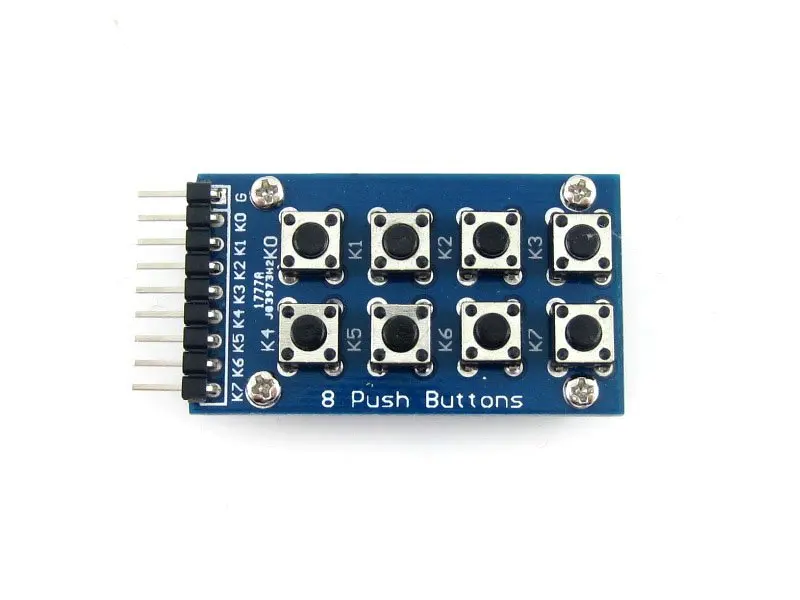 8 Push Buttons 4*2 2*4 Matrix Keyboard Single Key Accessory Board Module (Arranged as 2x4 in One Board)
8 Push Buttons 4*2 2*4 Matrix Keyboard Single Key Accessory Board Module (Arranged as 2x4 in One Board)
