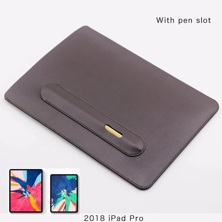 FOR 2018 iPadPro 12.9inch 11inch Tablet Sleeve Straight leather case pouch With pen slot
FOR 2018 iPadPro 12.9inch 11inch Tablet Sleeve Straight leather case pouch With pen slot