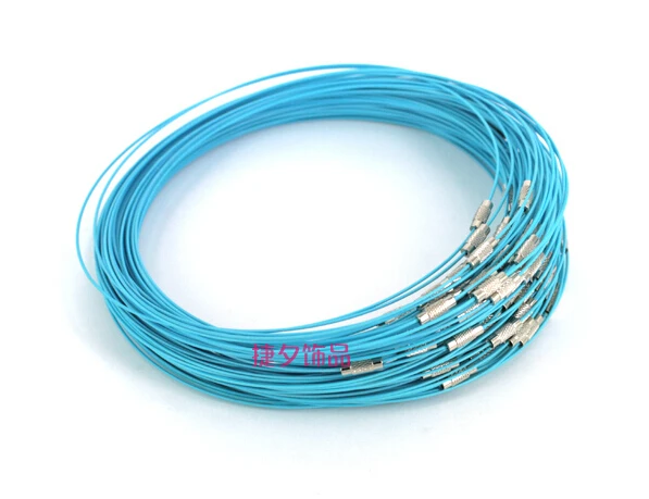 100pcs/lot 18inch Sky Blue Memory Wire Chokers Necklaces Cords Fit Fashion Jewelry Necklace DIY Making
100pcs/lot 18inch Sky Blue Memory Wire Chokers Necklaces Cords Fit Fashion Jewelry Necklace DIY Making