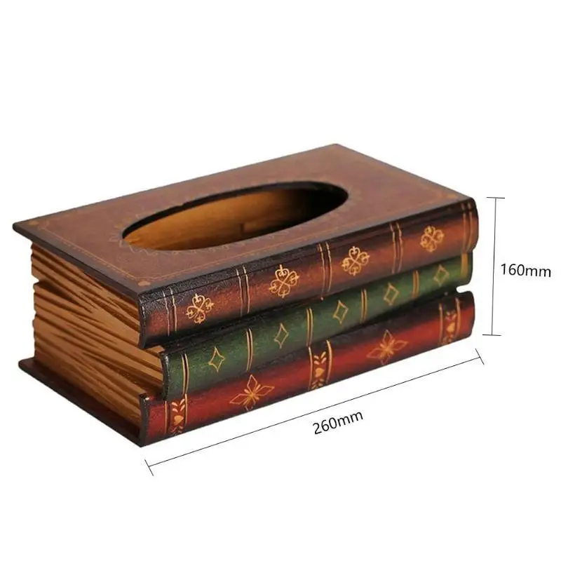 Retro Minimalist Style Creative Book Wood Tissue Box Luxury Packaging Box European Rectangular Napkin Ring Tissue Storage Box
Retro Minimalist Style Creative Book Wood Tissue Box Luxury Packaging Box European Rectangular Napkin Ring Tissue Storage Box
