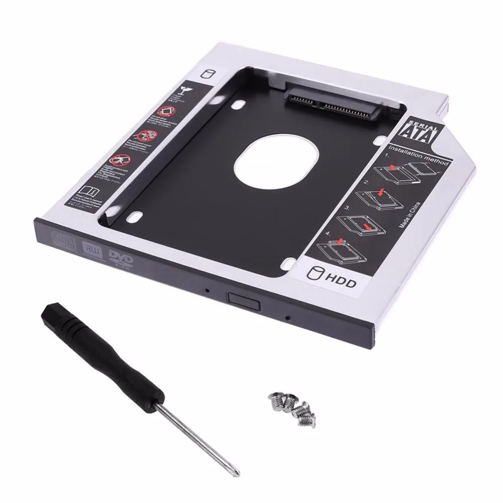9mm/9.5mm SATA to SATA 2nd HDD Caddy SSD Case Hard Disk Drive Enclosure For Laptop CD-ROM Disk Drive Bay Holder Adapter
9mm/9.5mm SATA to SATA 2nd HDD Caddy SSD Case Hard Disk Drive Enclosure For Laptop CD-ROM Disk Drive Bay Holder Adapter