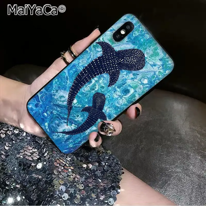 MaiYaCa чехол для телефона с изображением моря Кита акулы Apple iphone 11 pro 8 7 66S Plus X XS