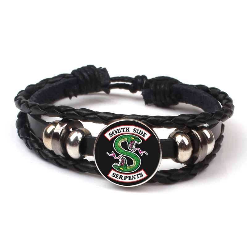 Fashion Arrives Riverdale Multi-layer Leather Bracelet Crystal Jewelry Rotating Dome Bracelet Black Bracelet Men Women Souvenirs
Fashion Arrives Riverdale Multi-layer Leather Bracelet Crystal Jewelry Rotating Dome Bracelet Black Bracelet Men Women Souvenirs