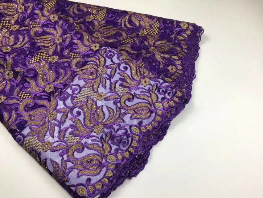 5 Yards/pc Beautiful purple and gold embroidery french net lace flower design african mesh lace fabric for dress CF4-7
5 Yards/pc Beautiful purple and gold embroidery french net lace flower design african mesh lace fabric for dress CF4-7