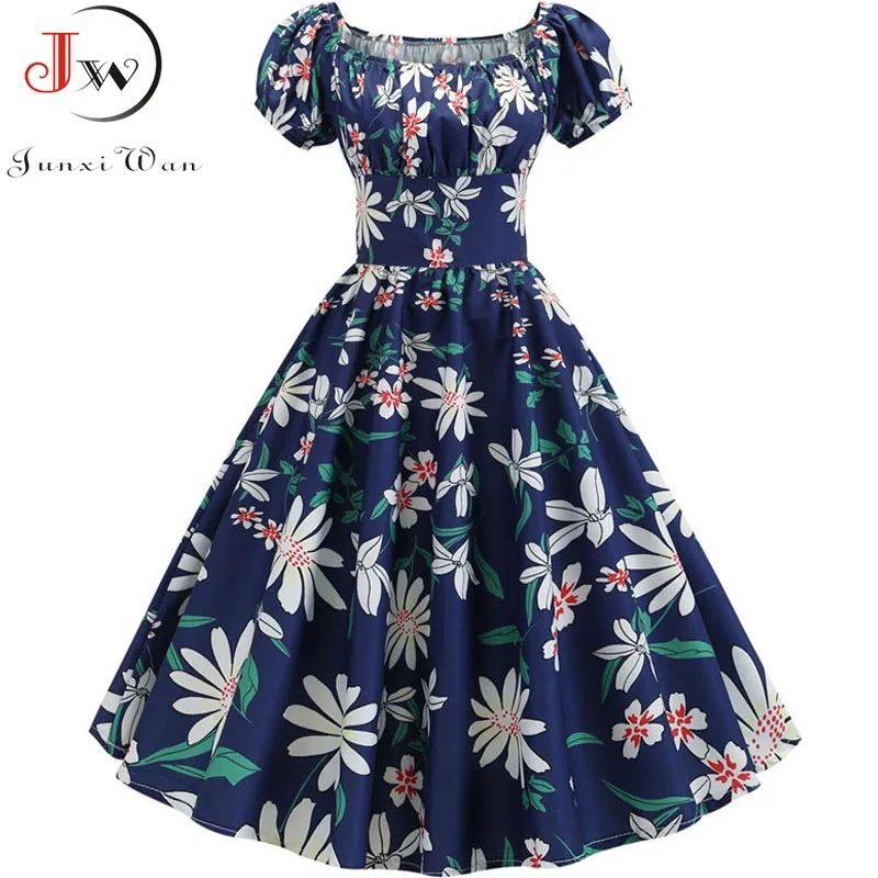 Floral Print Women Summer Dress Puff Sleeve Elegant Party Vestidos Robe Femme Casual Rockabilly Swing Pinup Midi Dresses
Floral Print Women Summer Dress Puff Sleeve Elegant Party Vestidos Robe Femme Casual Rockabilly Swing Pinup Midi Dresses
