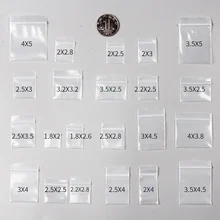 100pcs Mini Zip lock Bags Plastic Packaging Bags Small Plastic Zipper Bag Ziplock Bag Ziplock Pill Packaging Pouches More Size