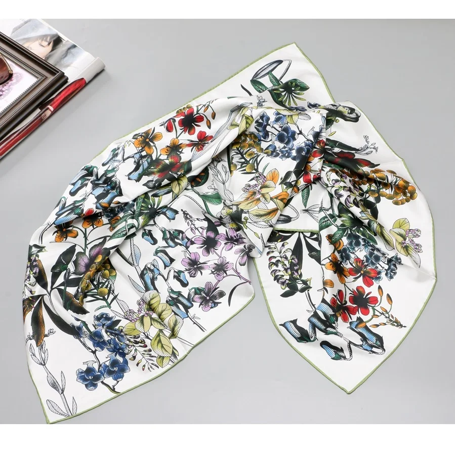 Floral 100% Silk Scarf Shawl Foulard Women's Fashion Head Scarves Hijab 35 X 35 Inches
Floral 100% Silk Scarf Shawl Foulard Women's Fashion Head Scarves Hijab 35 X 35 Inches