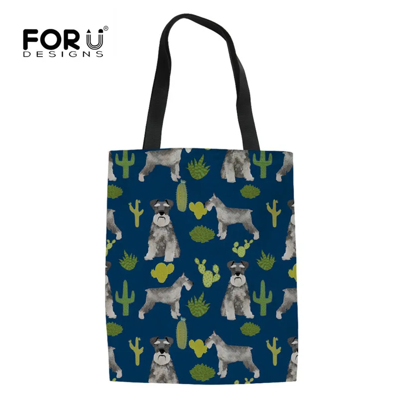 FORUDESIGNS Schnauzer Print Reusable Grocery Storage Bags Canvas Shopping Bag Women Foldable School Teen Girls Casual Totes Bag
FORUDESIGNS Schnauzer Print Reusable Grocery Storage Bags Canvas Shopping Bag Women Foldable School Teen Girls Casual Totes Bag