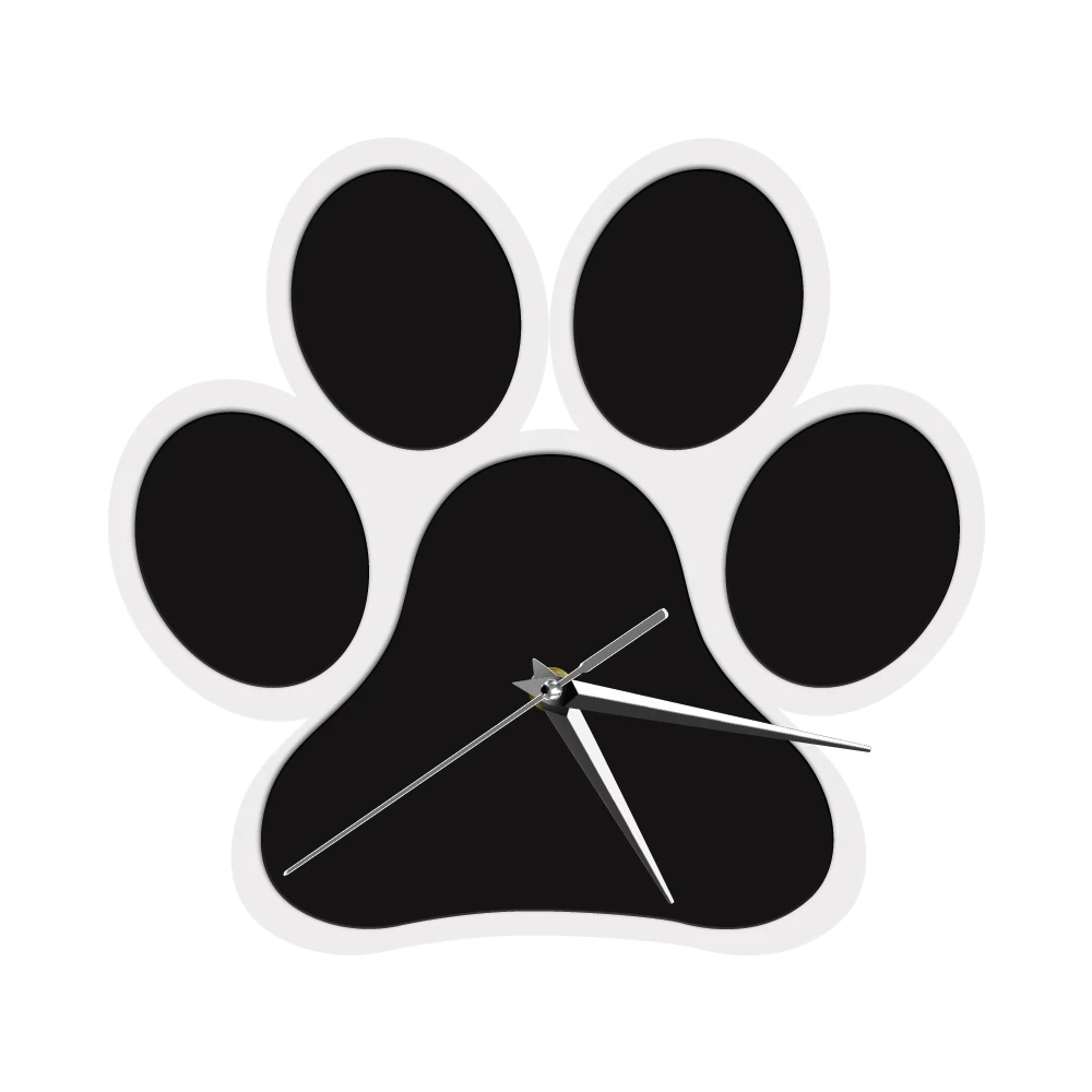 Dog Foot Wall Art Decorative Acrylic Doggy Paw Wall Clock Animals Home Decor Pug Silhouette Watch Gift For Dog Lover
Dog Foot Wall Art Decorative Acrylic Doggy Paw Wall Clock Animals Home Decor Pug Silhouette Watch Gift For Dog Lover