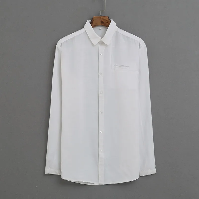 2018 New men's linen shirt simple casual loose long-sleeved flax shirt men pure fashion turn-down collar mens shirts camiseta
2018 New men's linen shirt simple casual loose long-sleeved flax shirt men pure fashion turn-down collar mens shirts camiseta