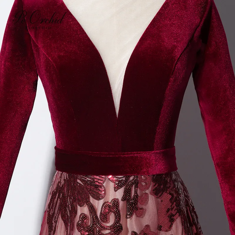 PEORCHID Simple 2019 Long Sleeve Evening Dress Sequin Abiti Da Cerimonia Arabic Burgundy Formal Dress Long Party Prom Gowns
PEORCHID Simple 2019 Long Sleeve Evening Dress Sequin Abiti Da Cerimonia Arabic Burgundy Formal Dress Long Party Prom Gowns