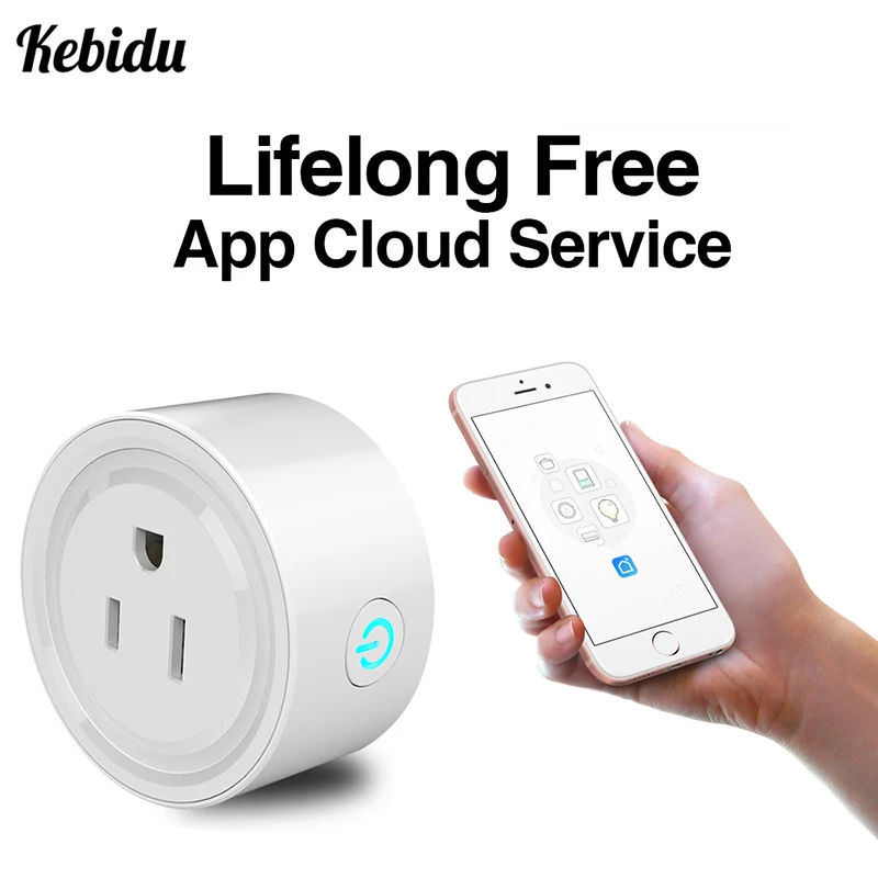 Умная розетка Kebidu для дома Беспроводная с Wi-Fi управление через приложение iPhone