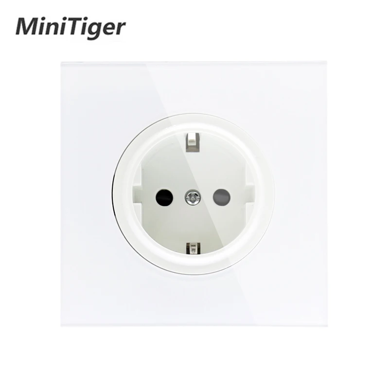Minitiger 2019 New Arrival Crystal Glass Panel 16A EU Standard Wall Power Socket Outlet Grounded With Child Protective Lock
Minitiger 2019 New Arrival Crystal Glass Panel 16A EU Standard Wall Power Socket Outlet Grounded With Child Protective Lock