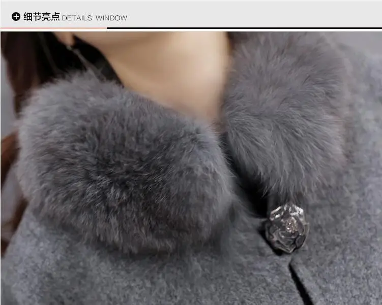 Winter new women's cloak shawl coat faux fox fur collar long wool woolen coat parkas temperament cloak shawl outerwear L1515
Winter new women's cloak shawl coat faux fox fur collar long wool woolen coat parkas temperament cloak shawl outerwear L1515