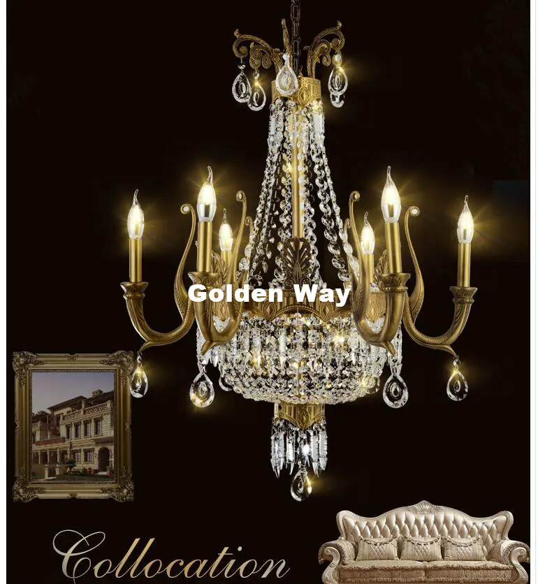 Free Shipping Copper Chandelier Bronze Material E14 Crystal Chandelier Lamp Crystal Lustre Light Fixture Villa Cristal Lighting
Free Shipping Copper Chandelier Bronze Material E14 Crystal Chandelier Lamp Crystal Lustre Light Fixture Villa Cristal Lighting