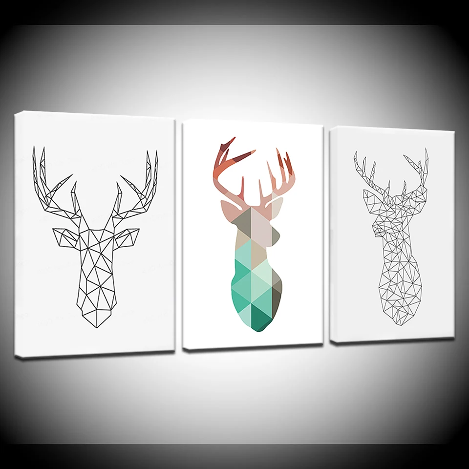 Triptych Nordic Abstract Deer Elk Canvas Painting Noble Art Print Painting Animal Poster Wall Picture For Living Room Home Decor
Triptych Nordic Abstract Deer Elk Canvas Painting Noble Art Print Painting Animal Poster Wall Picture For Living Room Home Decor