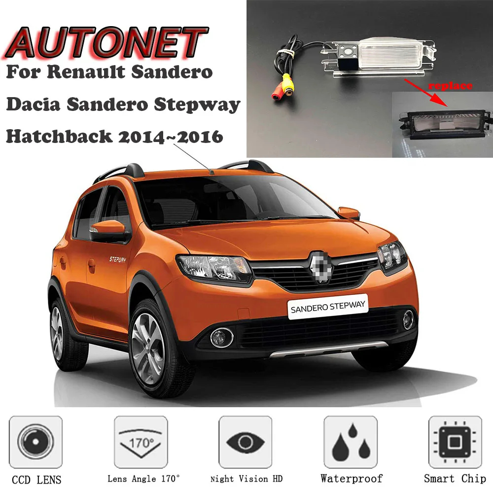 AUTONET Backup Rear View camera For Renault Sandero Dacia Sandero Stepway 5S Hatchback 2014 2015 2016/parking Camera or Bracket
AUTONET Backup Rear View camera For Renault Sandero Dacia Sandero Stepway 5S Hatchback 2014 2015 2016/parking Camera or Bracket
