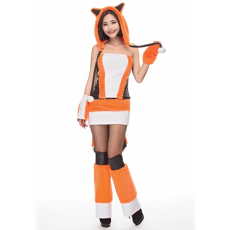Animal Orange Fox Tail Costume Women Halloween Kigurumi Fur Fox Cosplay Fancy Party Dress Outfit
Animal Orange Fox Tail Costume Women Halloween Kigurumi Fur Fox Cosplay Fancy Party Dress Outfit