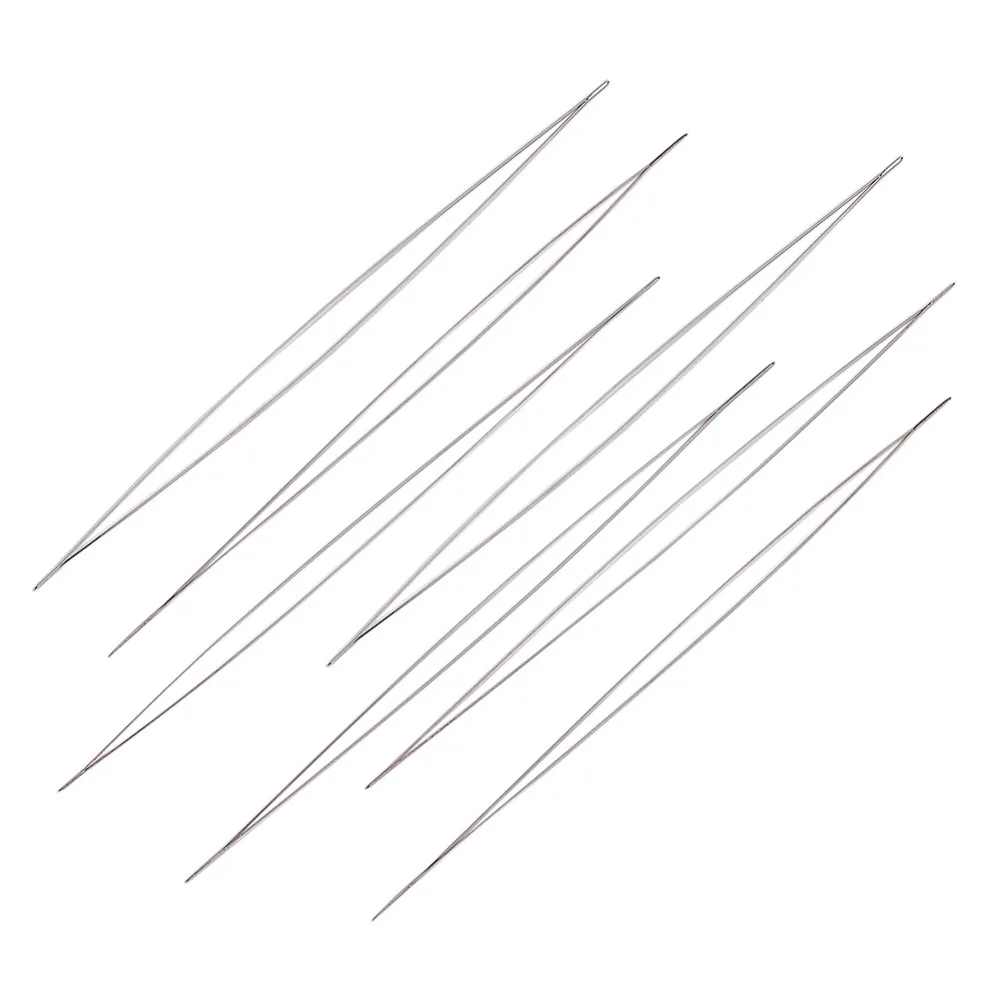 10 pcs 125x0.3mm Stainless Steel Big Eye Curved Beading Needles Bracelet Necklace Stringing Thread Cord DIY Jewelry Making Tool
10 pcs 125x0.3mm Stainless Steel Big Eye Curved Beading Needles Bracelet Necklace Stringing Thread Cord DIY Jewelry Making Tool