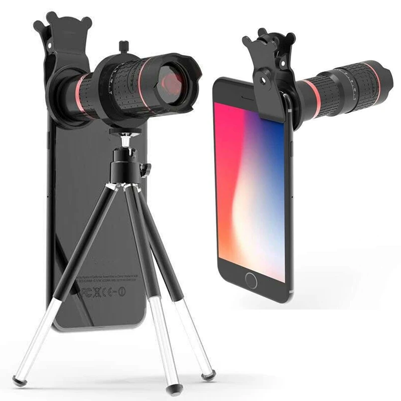 

SOONHUA Универсальный 14X телефото телескоп камера телефон объектив клип мобильный телефон телескоп с мини штатив для iPhone 8 X Samsung
