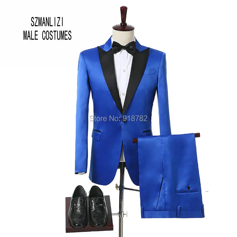 Royal Blue Wedding Suit 2018 Fashionable Formal Tuxedo Satin Blue Party Proom Dress Coat Groom Suits Men Suit
Royal Blue Wedding Suit 2018 Fashionable Formal Tuxedo Satin Blue Party Proom Dress Coat Groom Suits Men Suit
