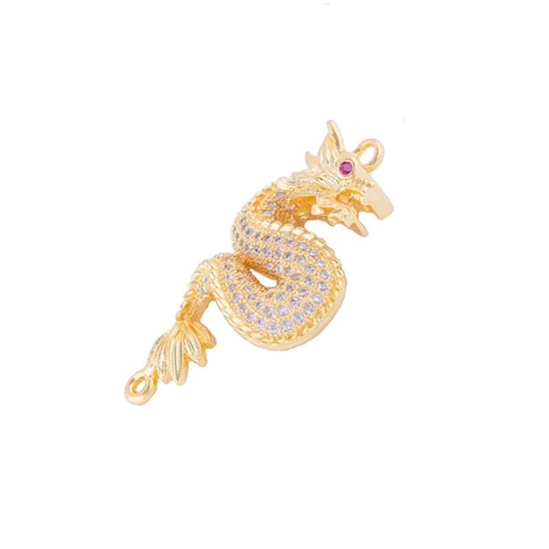 New Fashion 5 PCS Shining Zircon Dragon Charms For Jewelry Making Vintage Copper Micro Pave Connectors Charms Diy Berloques
New Fashion 5 PCS Shining Zircon Dragon Charms For Jewelry Making Vintage Copper Micro Pave Connectors Charms Diy Berloques