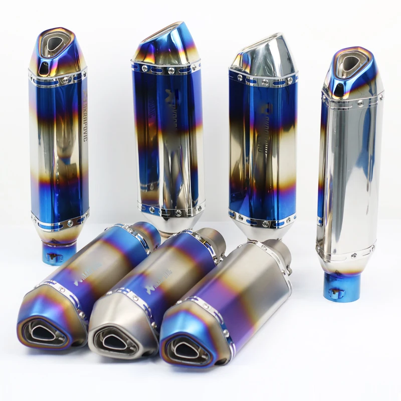 38 51 мм Универсальный мотоцикл Akrapovic выхлопной модифицированный глушитель синего