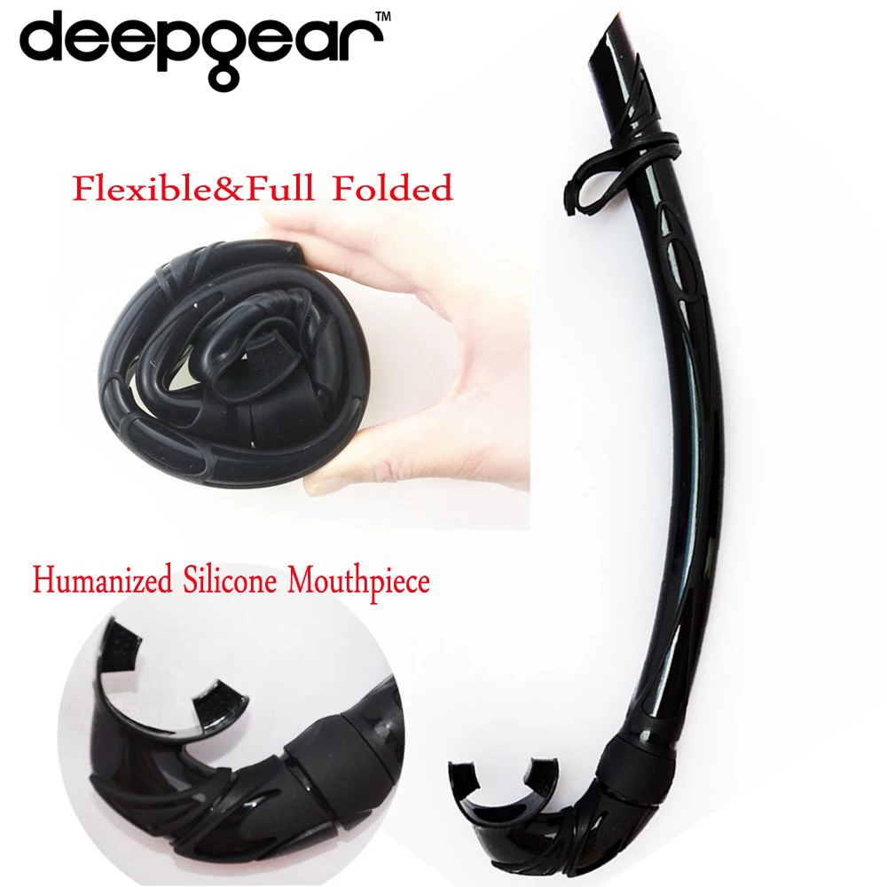 Принадлежности для подводной охоты Deepgear черная Низкопрофильная маска и гибкая