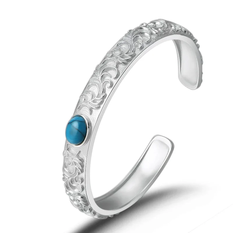 Wholesale S925 Sterling Silver Jewelry Retro Thai Fashion Popular Eternal Vine Male And Female Gift Bracelet Homme | Украшения и