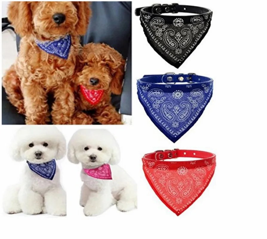 Adjustable Pet Dog Cat Puppies Triangle Collars Scarf Collar Neckerchief Necklace (Red/Black/Blue) Pack Kerchief | Дом и сад