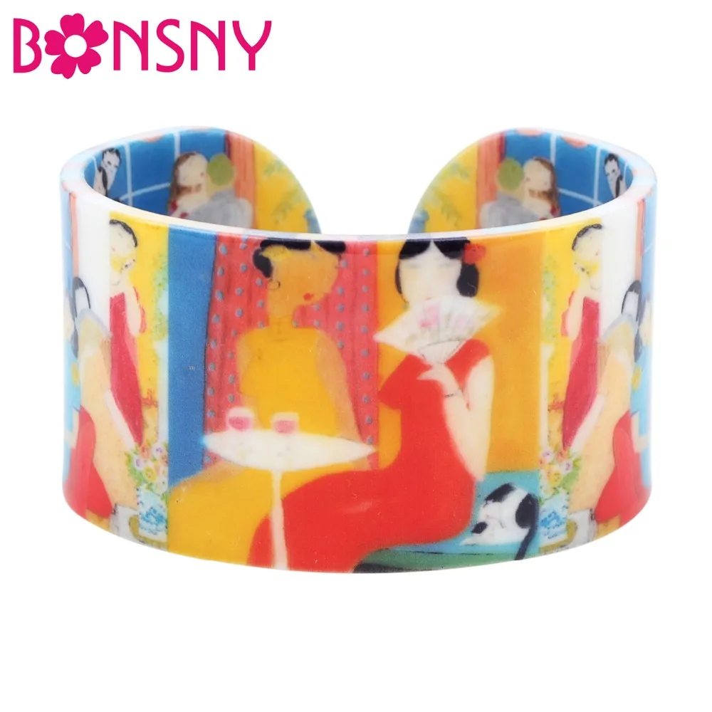 Bonsny Plastic Chinese Traditional Shanghai Oriental LadyParty Bangles Bracelets Fashion Vintage Ethnic Craft Jewelry For Women
Bonsny Plastic Chinese Traditional Shanghai Oriental LadyParty Bangles Bracelets Fashion Vintage Ethnic Craft Jewelry For Women