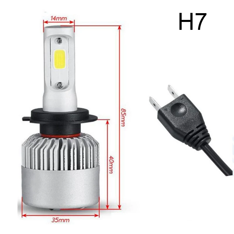 Hot Car Auto COB LED Headlights 36W Car Super Bright Headlights Bulb Head Lamp BX