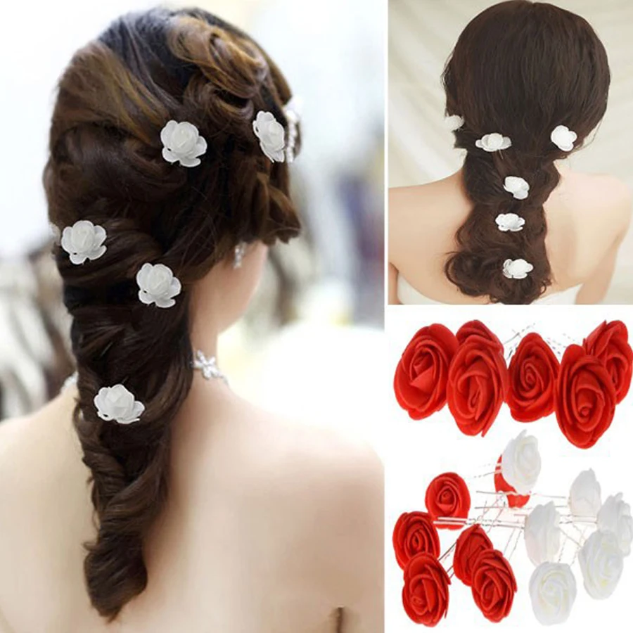 6Pcs/Lot Women Beauty Small Rose Flower Hair Pins Hairpin Wedding Bridal Accessory Bridesmaids Hair Piece Headwear Headdress
6Pcs/Lot Women Beauty Small Rose Flower Hair Pins Hairpin Wedding Bridal Accessory Bridesmaids Hair Piece Headwear Headdress