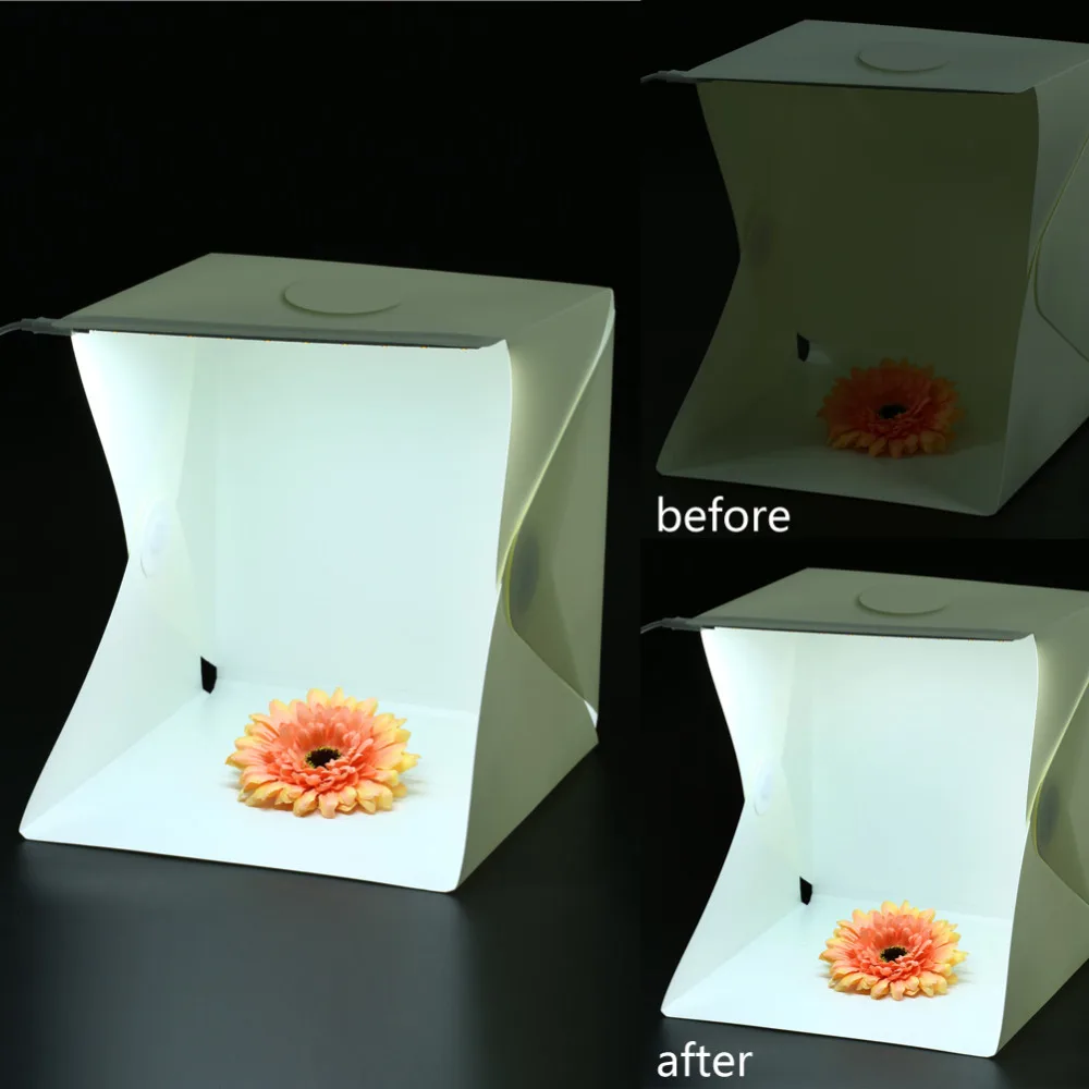Портативный складной фотографии диффузный Lightbox светодиодный Таблица Мини