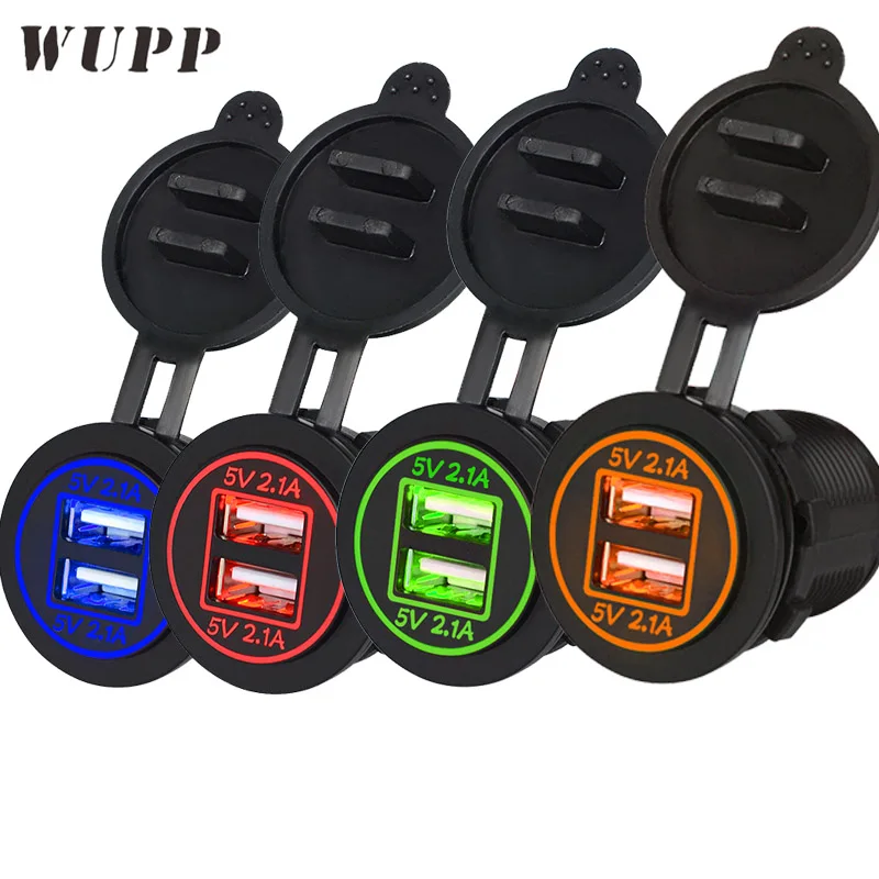 WUPP 12V Usb Автомобильное зарядное устройство 5V 4.2A двойной разъем адаптер для Benz Audi BMW
