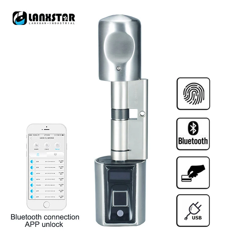 Smart Card Fingerprint Door Lock Adjustable Cylinder Home Security Door We.Lock L6SECB Intelligent Electronic Door Lock Cylinder
Smart Card Fingerprint Door Lock Adjustable Cylinder Home Security Door We.Lock L6SECB Intelligent Electronic Door Lock Cylinder