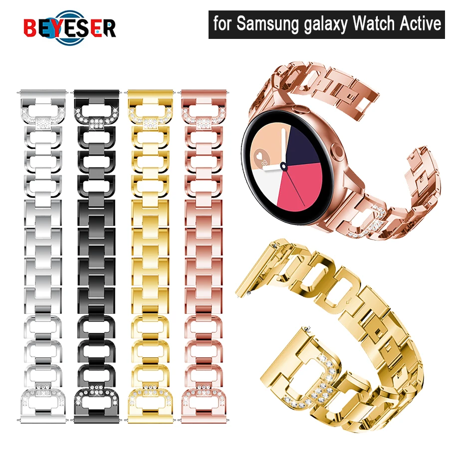Watchband 20mm for Samsung Galaxy Watch 3 41mm 42mm Active Active 2 40mm Gear Classic Jewelry Band Rhinestone Diamond Link Strap
Watchband 20mm for Samsung Galaxy Watch 3 41mm 42mm Active Active 2 40mm Gear Classic Jewelry Band Rhinestone Diamond Link Strap