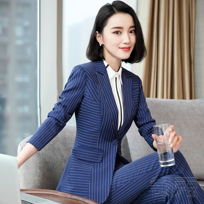 Women Formal Suit Striped Pant Suits Office Lady 2 Piece Set Blazer Pants Business Work Trousers Jacket Female Outfits Autumn
Women Formal Suit Striped Pant Suits Office Lady 2 Piece Set Blazer Pants Business Work Trousers Jacket Female Outfits Autumn