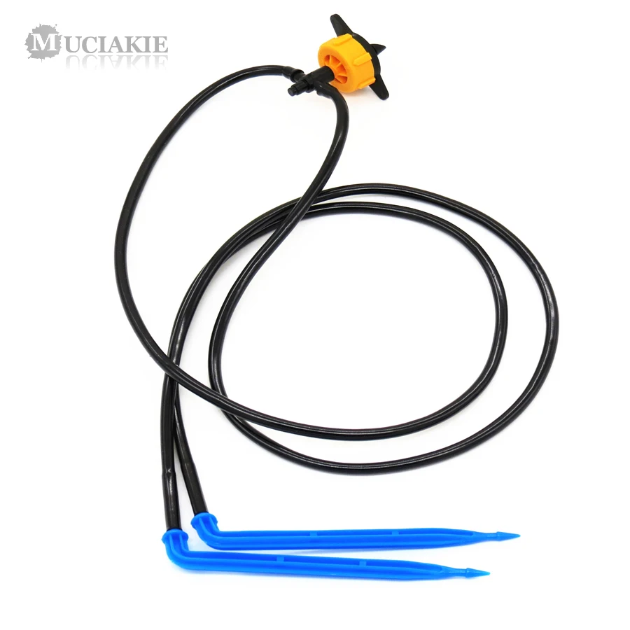 MUCIAKIE 10PCS 2-Outlet Dripper Assembly Kits with Blue Elbow Arrows Connecting 50mm Hose and Drippers Garden Irrigation System
MUCIAKIE 10PCS 2-Outlet Dripper Assembly Kits with Blue Elbow Arrows Connecting 50mm Hose and Drippers Garden Irrigation System