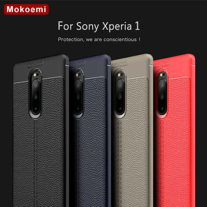 Mokoemi Личи шаблон Ударопрочный Мягкий 6 5 "для Sony Xperia 1 чехол для XZ4 сотового