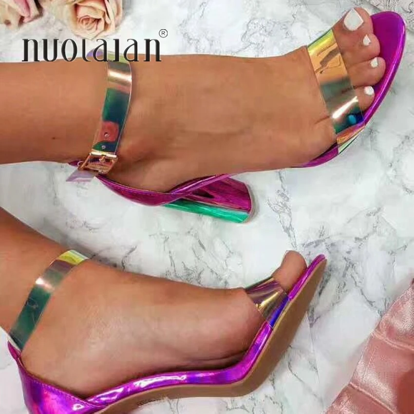 Fashion Summer Women Sandals Sexy High Heels sandals PVC Ankle Strap Women Shoes Peep Toe High Heels Party Wedding Shoes Woman
Fashion Summer Women Sandals Sexy High Heels sandals PVC Ankle Strap Women Shoes Peep Toe High Heels Party Wedding Shoes Woman
